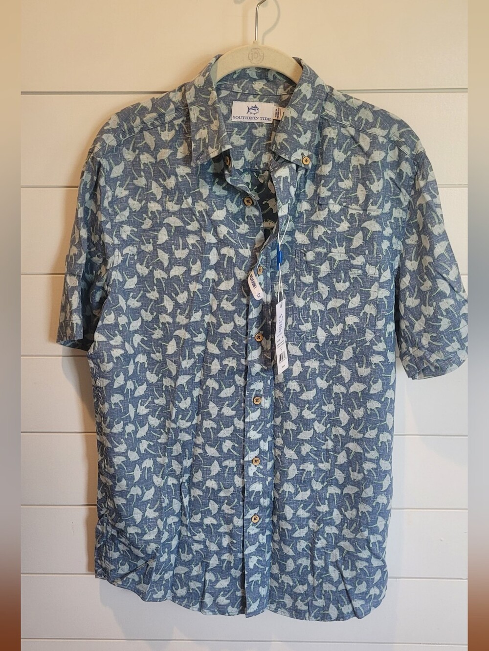 Southern Tide Men’s Summer Rays Linen Shirt, Size Small